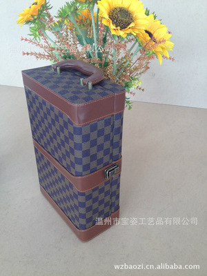 【高檔紅酒禮盒 紅酒盒包裝 紅酒皮盒包裝 創(chuàng)意皮質(zhì)紅酒盒 葡萄酒盒】?jī)r(jià)格,廠(chǎng)家,圖片,禮品盒、禮品袋,溫州市寶姿工藝品-